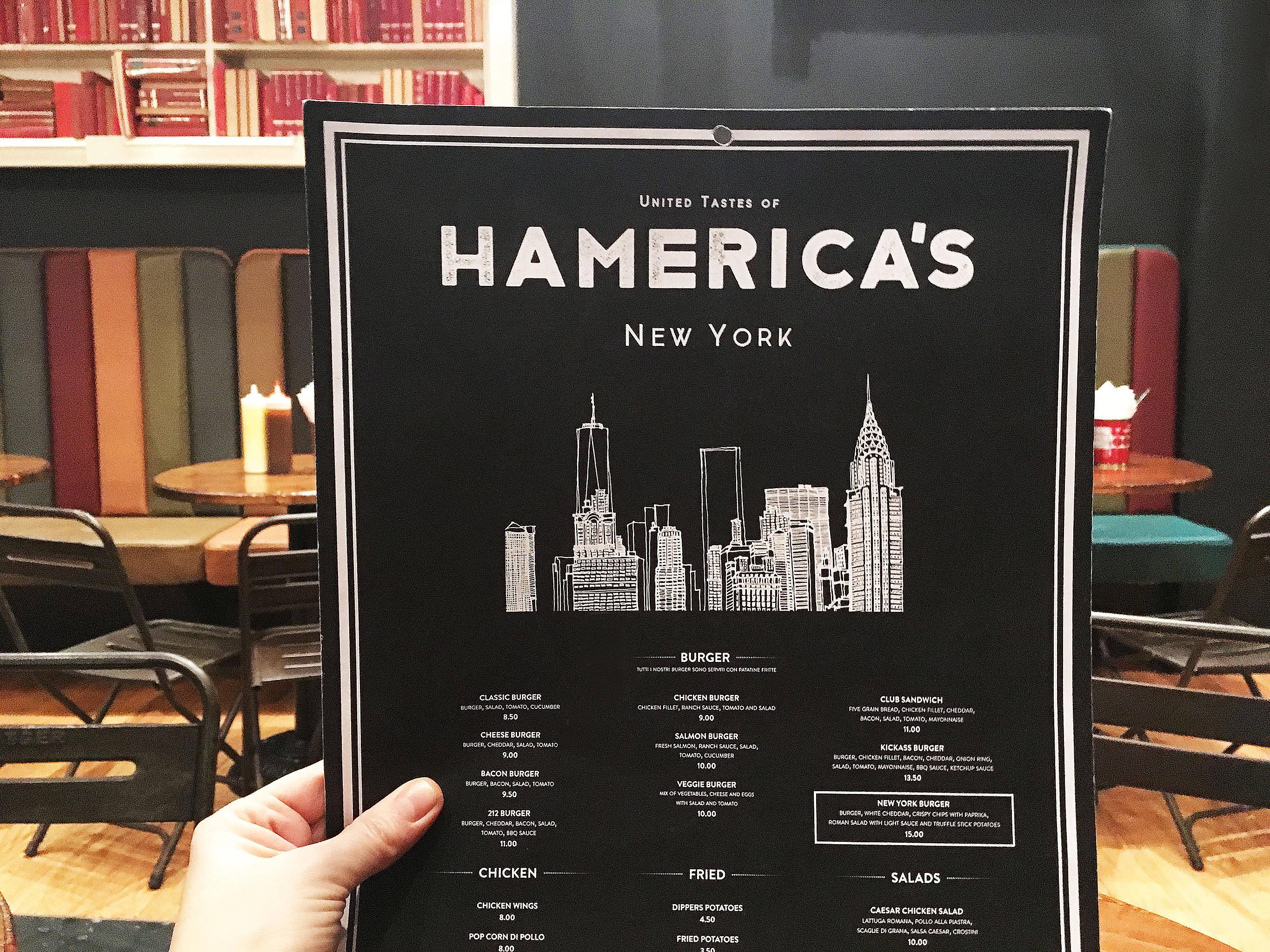 Hamerica's New York Menu