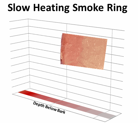 formazione dello smoke ring a temperature di cottura più basse